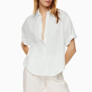 ARITZIA Babaton - Crisp White Button-Down Shirt